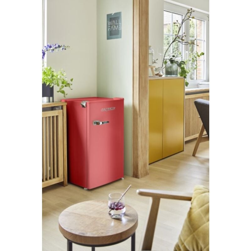foto del prodotto frigo congelatore da libera installazione retro 83 cm 90 litri rosso respekta