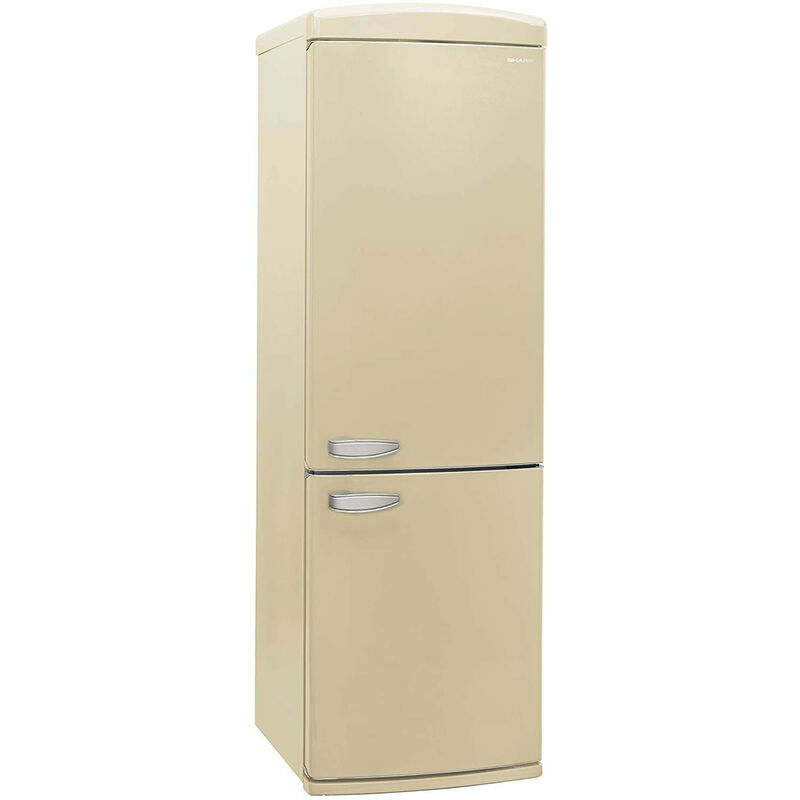 foto del prodotto frigorifero retr total no frost doppia porta combinato sharp crema sj nra10rmxjd