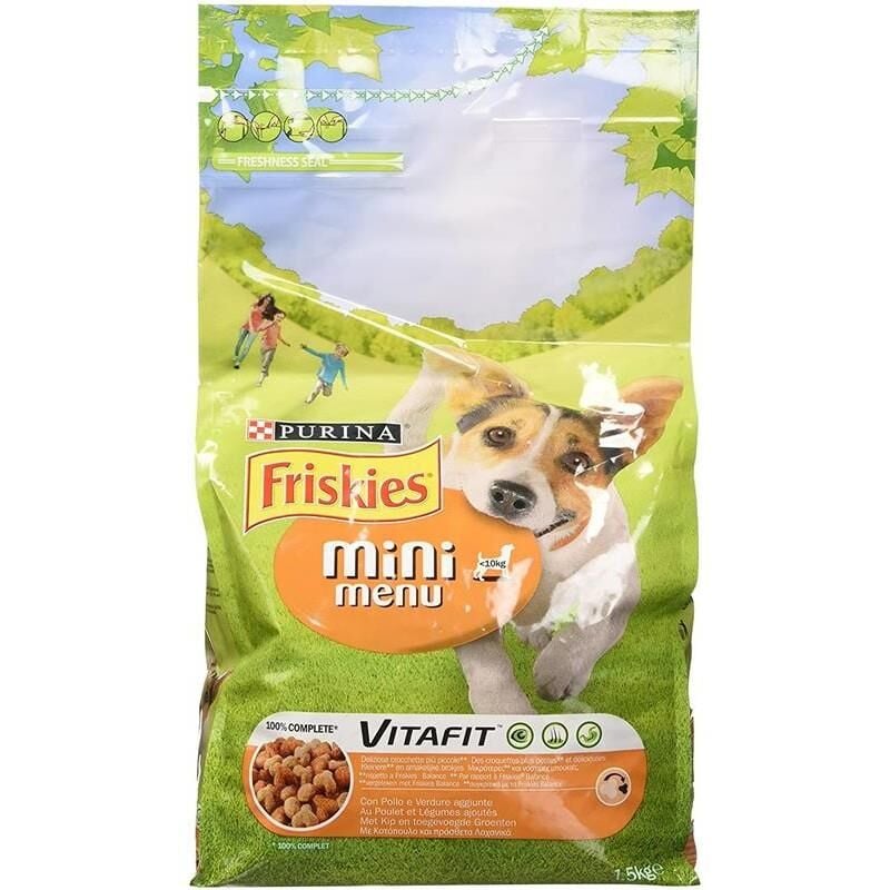 foto del prodotto friskies mini crocchettecane pollo tacchino e verdure 1.5 kg