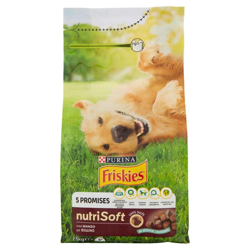 foto del prodotto friskies purina cane nutrisoft con manzo 1.5 kg okx
