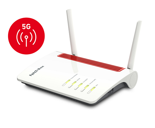 foto del prodotto fritz box 6850 5g router wireless gigabit ethernet dual band 2.4 ghz 5 ghz bianco