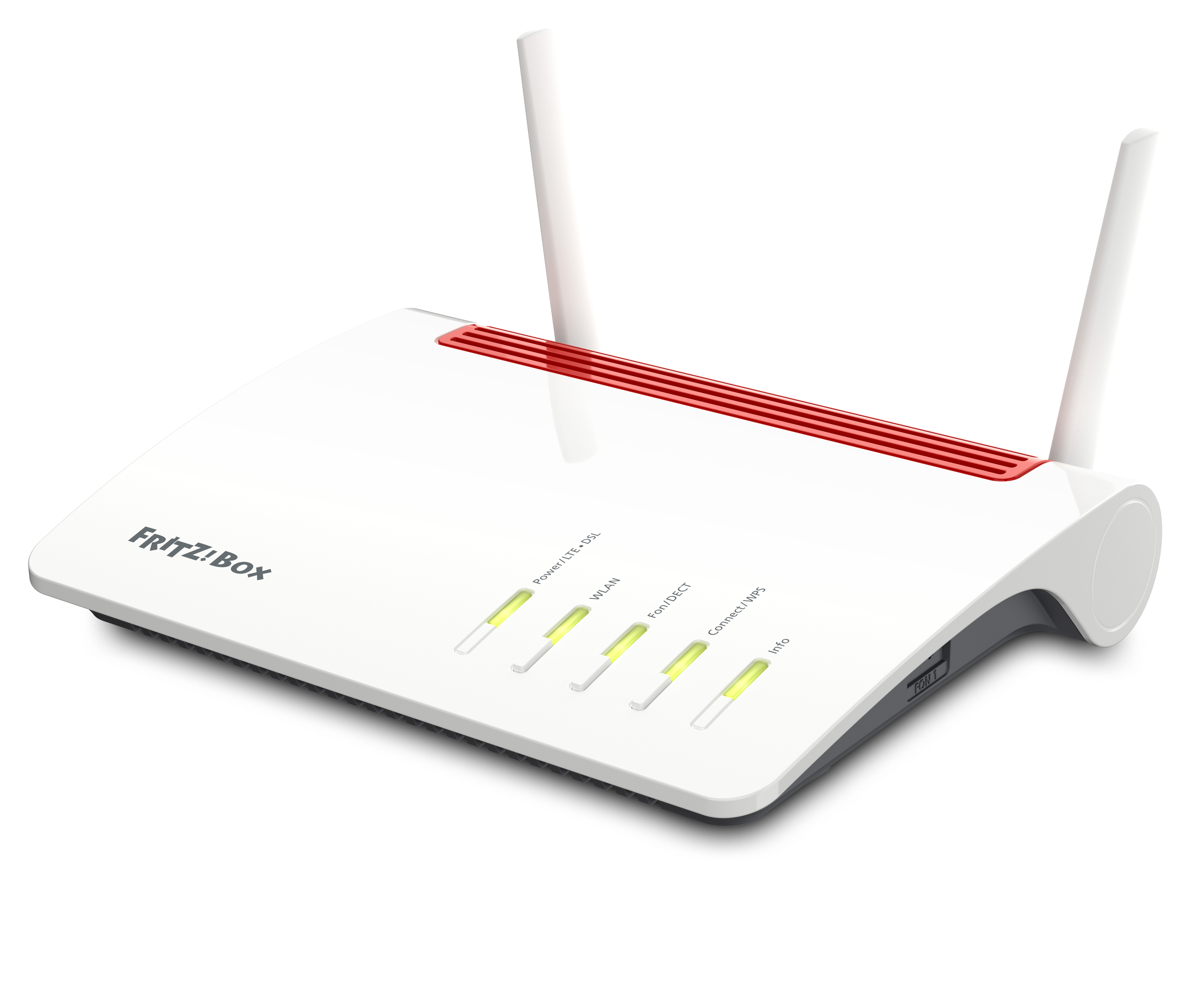 foto del prodotto fritz box 6890 lte int router wireless gigabit ethernet dual band 2.4 ghz 5 ghz 4g rosso, bianco