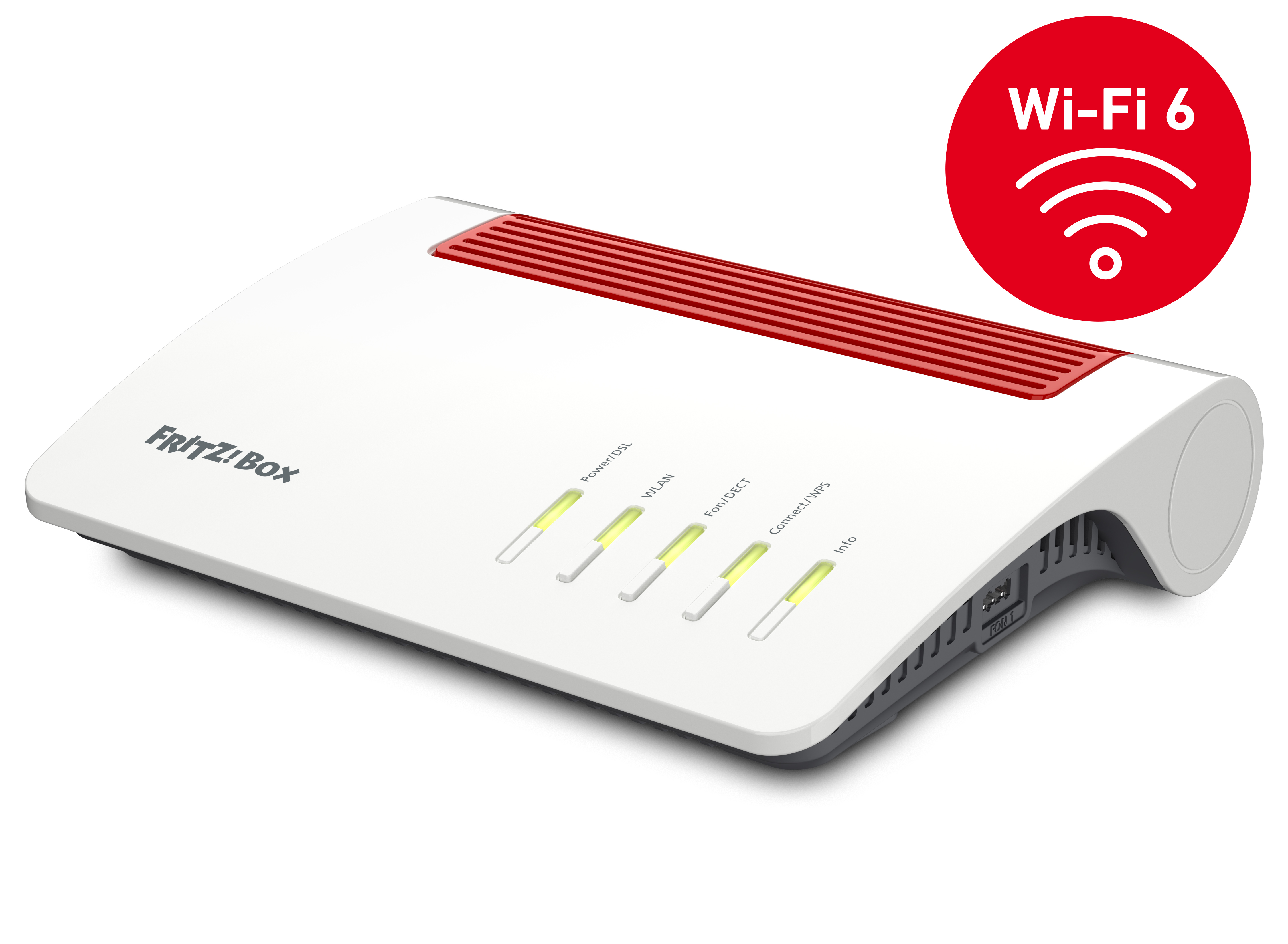 foto del prodotto fritz box 7590 ax router wireless gigabit ethernet dual band 2.4 ghz 5 ghz bianco