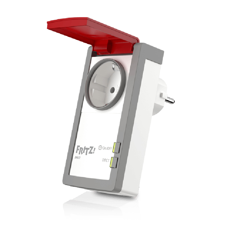 foto del prodotto fritz dect 210 int presa intelligente 3450 w grigio, rosso, bianco