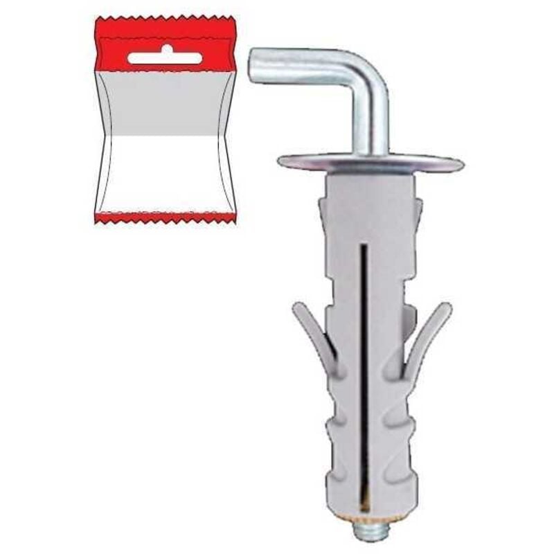 foto del prodotto friulsider - 6 tasselli in nylon con gancio medio + rondella 60904b09040f2