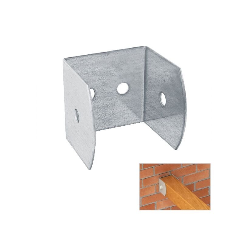 foto del prodotto friulsider staffa supporto acciaio zincato per travi legno inclinate ad u 80x80x85 mm