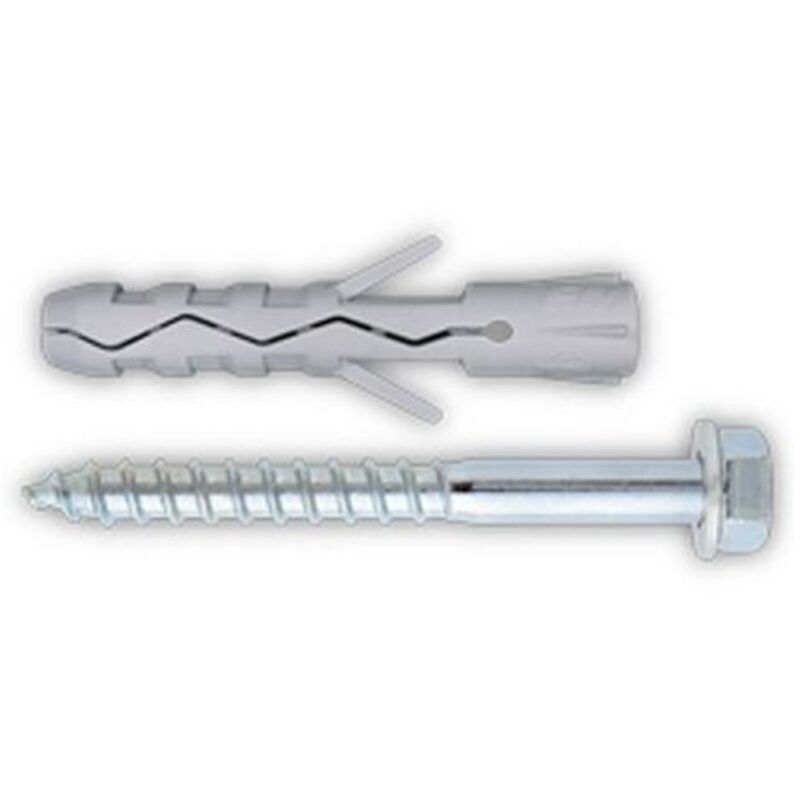 foto del prodotto friulsider - tassello tasselli in nylon con vite te e collare nd 8 mm conf. 100 pz