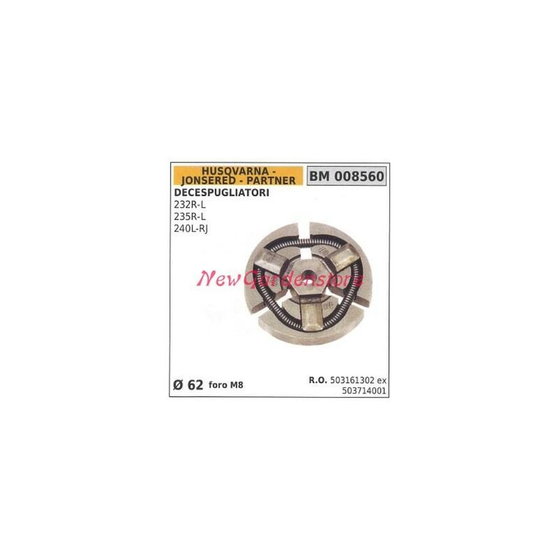 foto del prodotto frizione campana husqvarna motore decespugliatore 232 235r l 240l rj 62 008560 503161302
