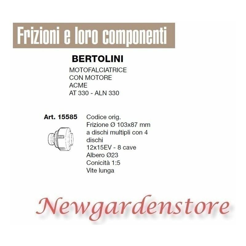 foto del prodotto frizione dischi multipli motofalciatrice motore acme at330 aln bertolini 15585