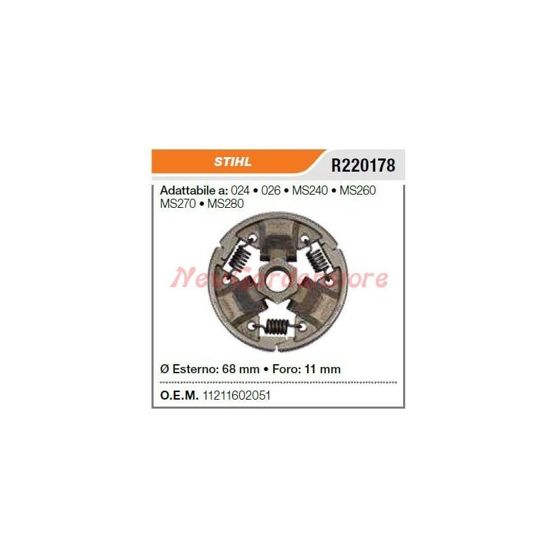 foto del prodotto frizione stihl motosega 024 026 ms240 ms260 ms270 ms280 r220178 11211602051