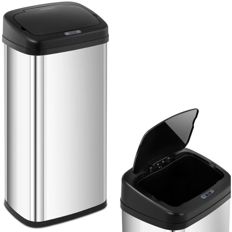 foto del prodotto fromm starck - pattumiera automatica con sensore automatico cestino rettangolare inox 40 litri