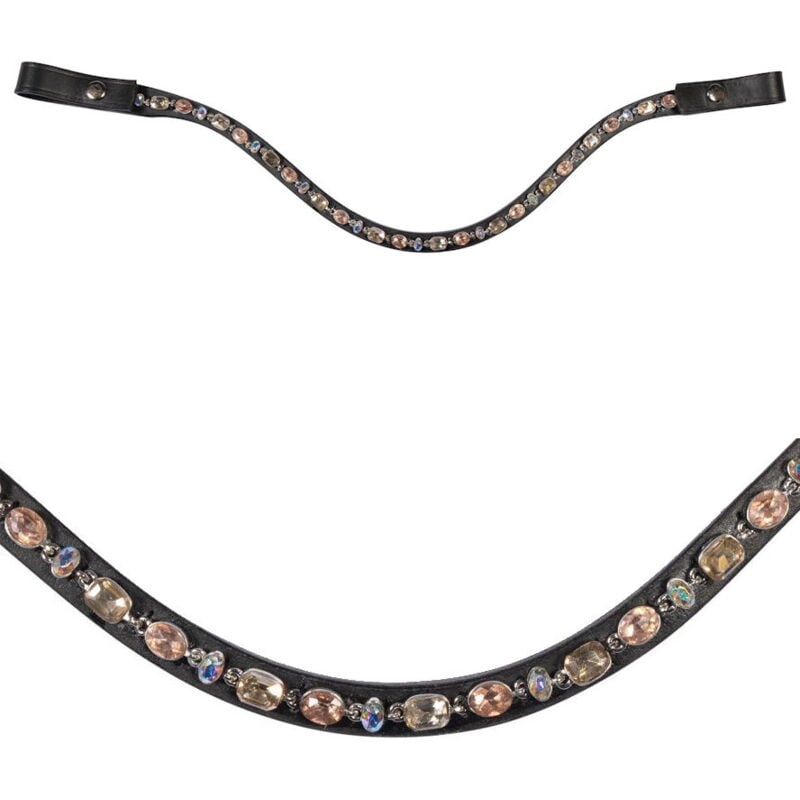 foto del prodotto frontalino in cuoio con brillanti decorativi modello candy: full, ambra