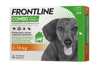 foto del prodotto frontline combo soluzione spot-on cani taglia piccola 2-10 kg 3 pipette monodose