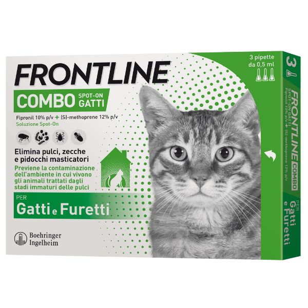 foto del prodotto frontline combo spot on per gatti 3 pipette per gatti adulti antiparassitario per gatti 1 ordine scegli lo sconto bzr5 bzr20 200 punti fedelt 