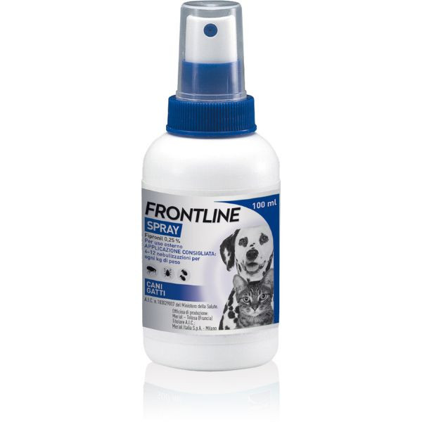 foto del prodotto frontline spray 100 ml antiparassitario per gatti 1 ordine scegli lo sconto bzr5 bzr20 200 punti fedelt 