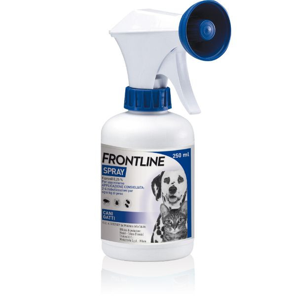 foto del prodotto frontline spray 250 ml antiparassitario per gatti 1 ordine scegli lo sconto bzr5 bzr20 200 punti fedelt 