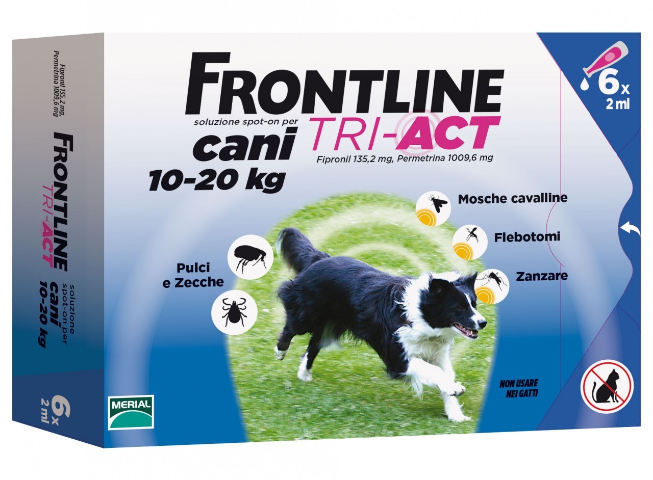 foto del prodotto frontline tri-act cani 10-20 kg 6 pipette off. speciale