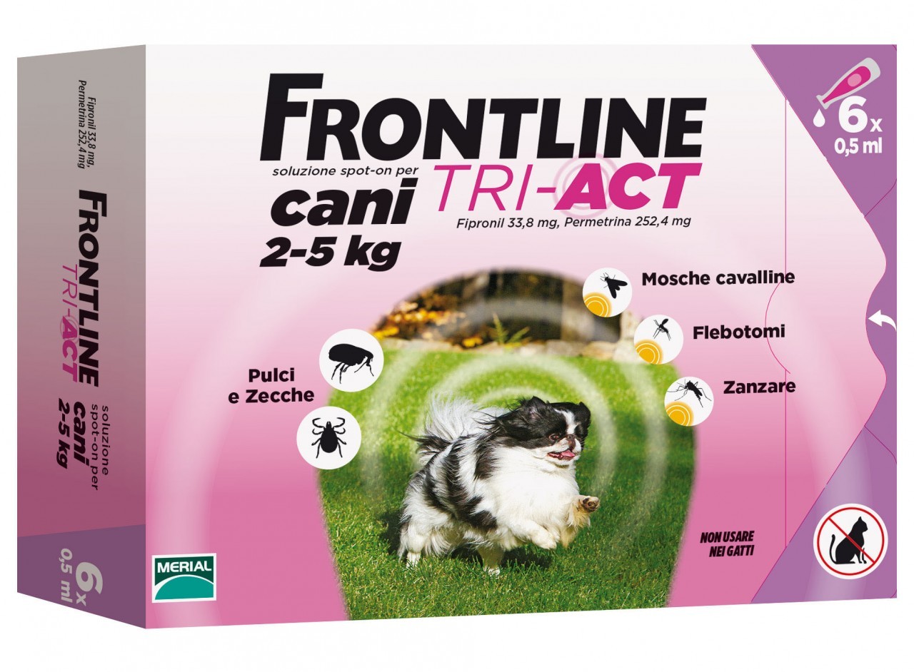 foto del prodotto frontline tri-act cani 2- 5 kg 6 pipette off. speciale