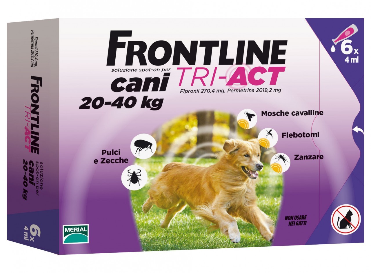 foto del prodotto frontline tri-act cani 20-40 kg 6 pipette off. speciale