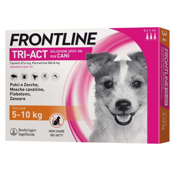 foto del prodotto frontline tri act spot on per cani 3 pipette per taglia piccola 5 10 kg antiparassitario per cani 1 ordine scegli lo sconto bzr5 bzr20 200 punti fedelt 