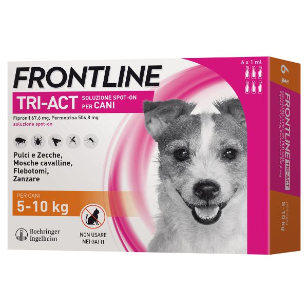 foto del prodotto frontline tri act spot on per cani 6 pipette per taglia piccola 5 10 kg antiparassitario per cani 1 ordine scegli lo sconto bzr5 bzr20 200 punti fedelt 