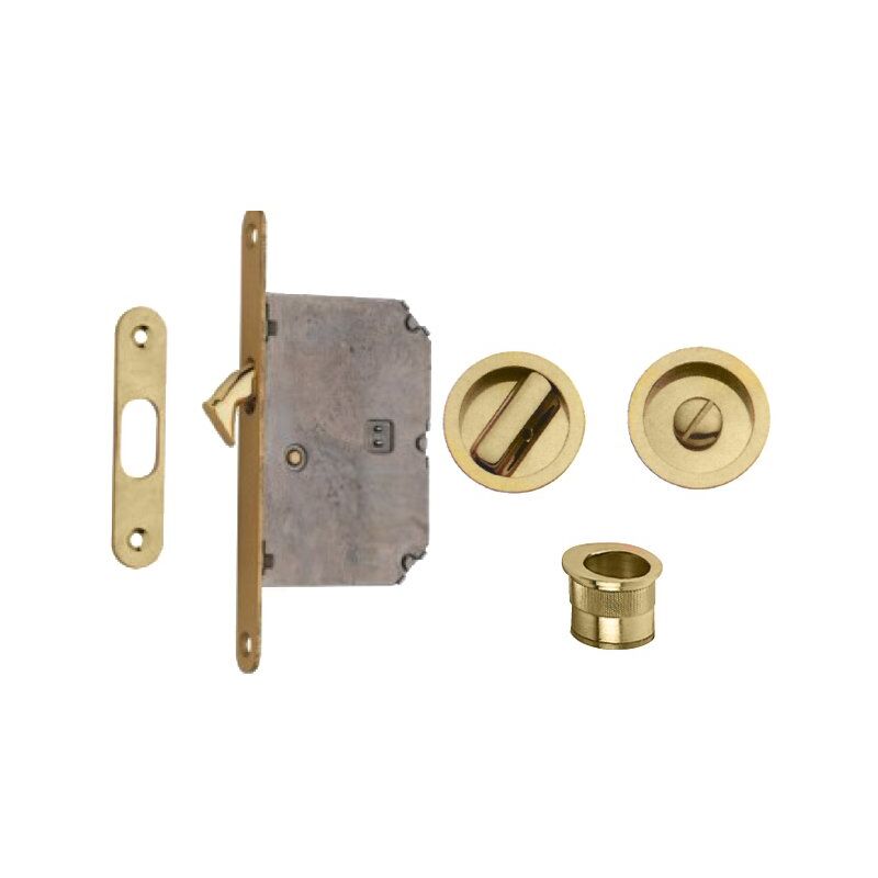 foto del prodotto frosio bortolo kit per porte scorrevoli solo quadro ottone lucido