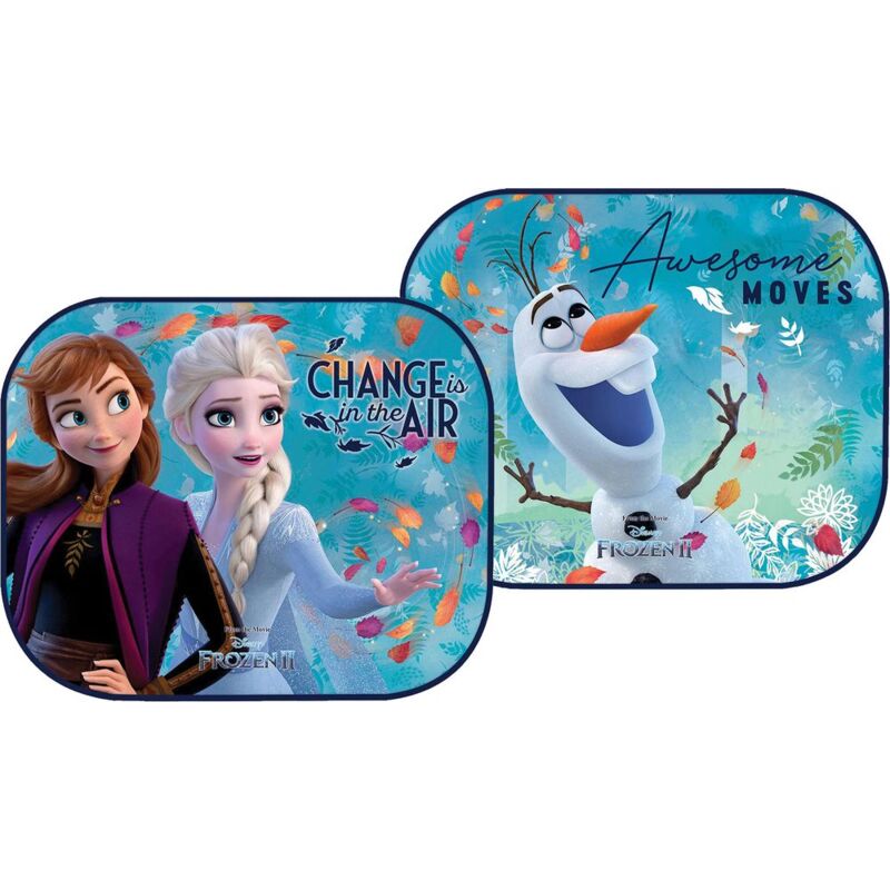 foto del prodotto frozen coppia di tendine laterali parasole auto ii elsa anna e olaf bambine
