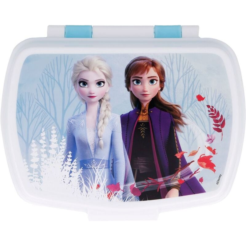 foto del prodotto frozen - sandwich box bambine disney stitch plastica, senza bpa, con chiusura di sicurezza, non adatta al microonde e alla lavastoviglie, lavabile e riutilizzabile