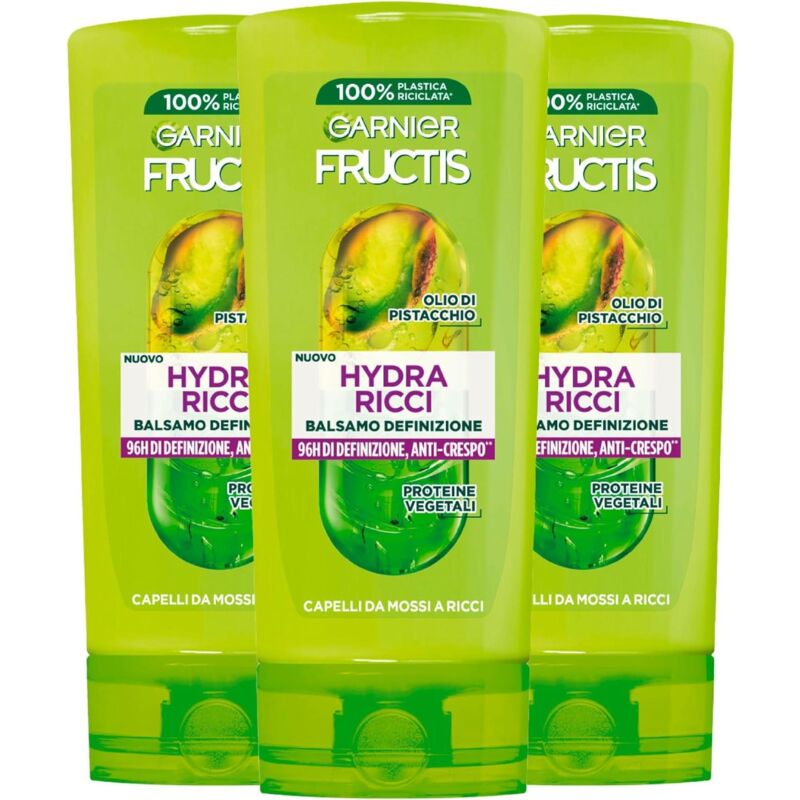 foto del prodotto fructis balsamo set 3 confezioni definizione hydra ricci capelli da mossi a ricci 200 ml l uno