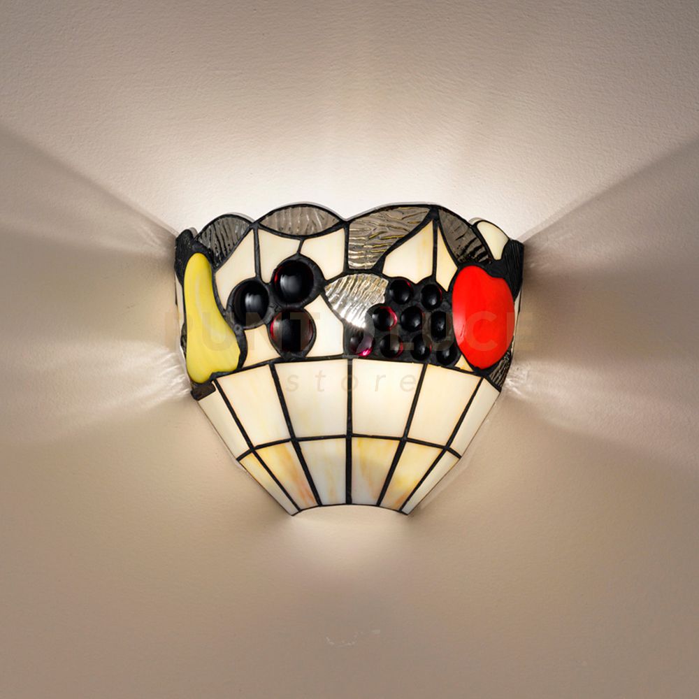 foto del prodotto fruit applique tiffany 1 luce attacco e27 25cm multicolor