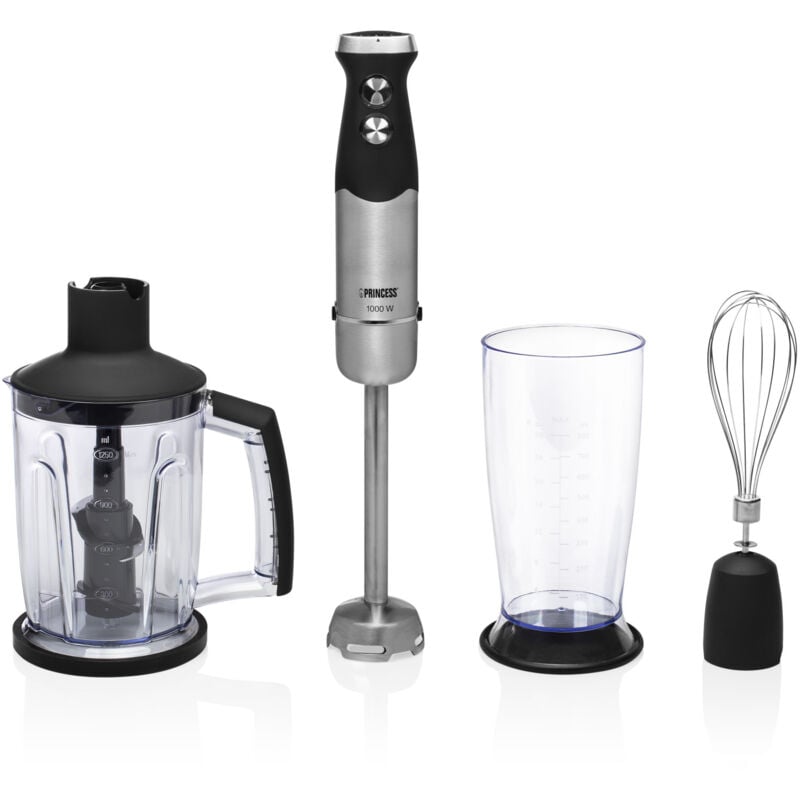 foto del prodotto frullatore ad immersione 1000w 0,8l 25 velocità nero acciaio inox 01.221221.01.001 - princess