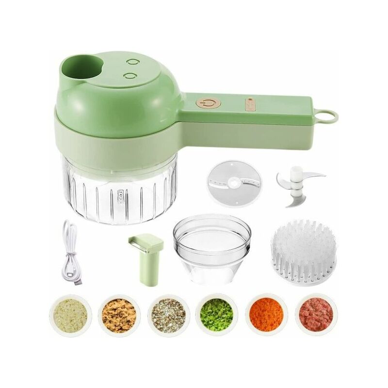 foto del prodotto frullatore elettrico ricaricabile tritatutto mixer carne verdure spezie 200ml