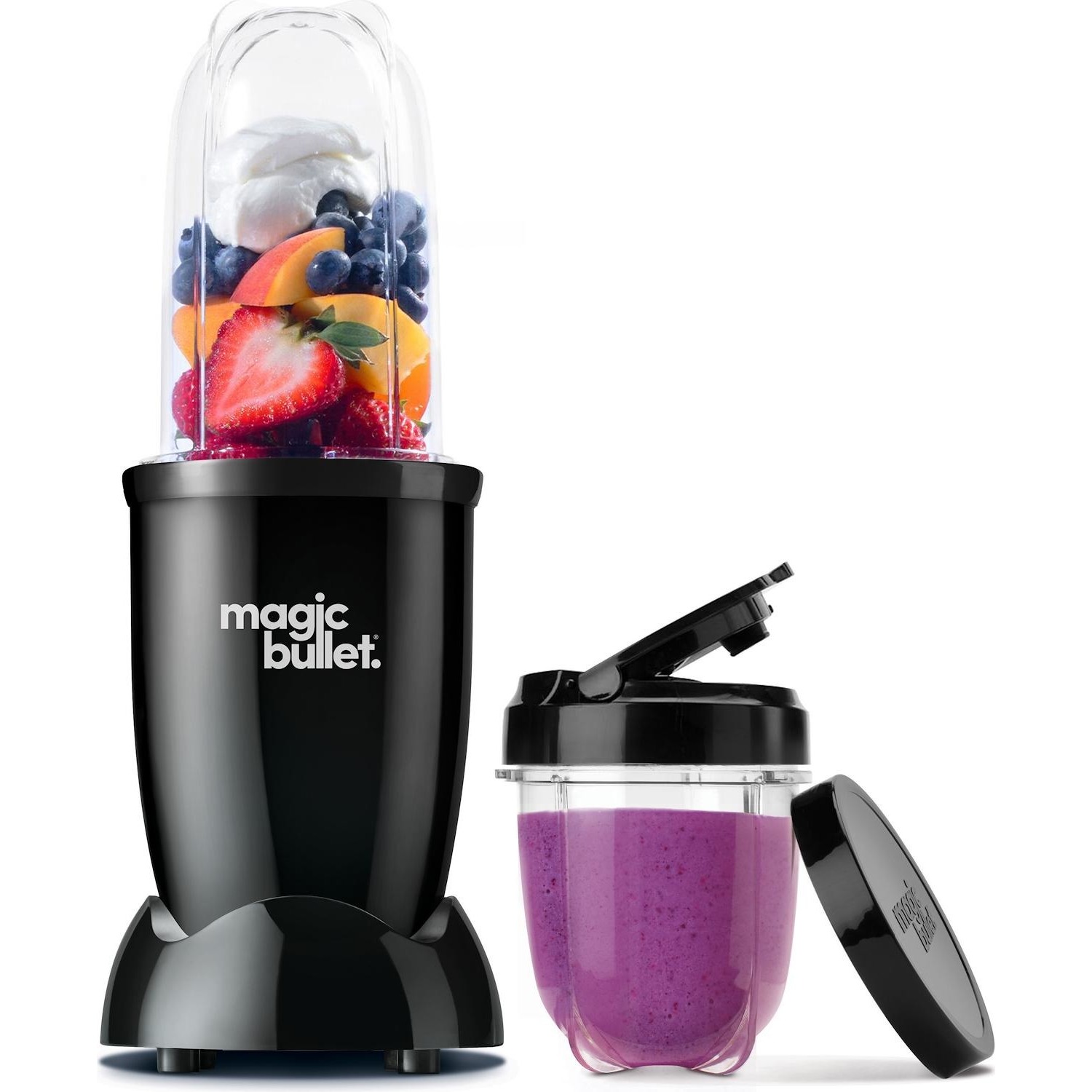 foto del prodotto frullatore nutribullet blender mbr06 potenza 200w caraffa frullatore capacita 500ml black nero
