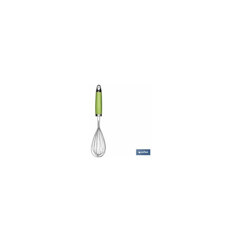 foto del prodotto frusta manuale verde chiaro modello sena 28,5 cm
