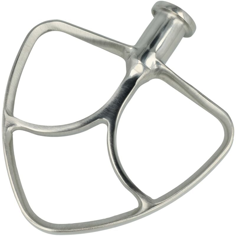 foto del prodotto frusta piatta compatibile con kitchenaid ksm100, ksm103, k45, k45ss, ksm105 robot da cucina dispositivo per mescolare, acciaio inox argento vhbw