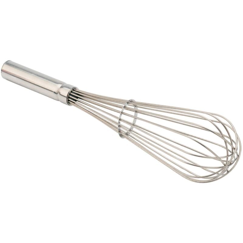 foto del prodotto frusta professionale in acciaio inox 8 fili 30 cm piazza