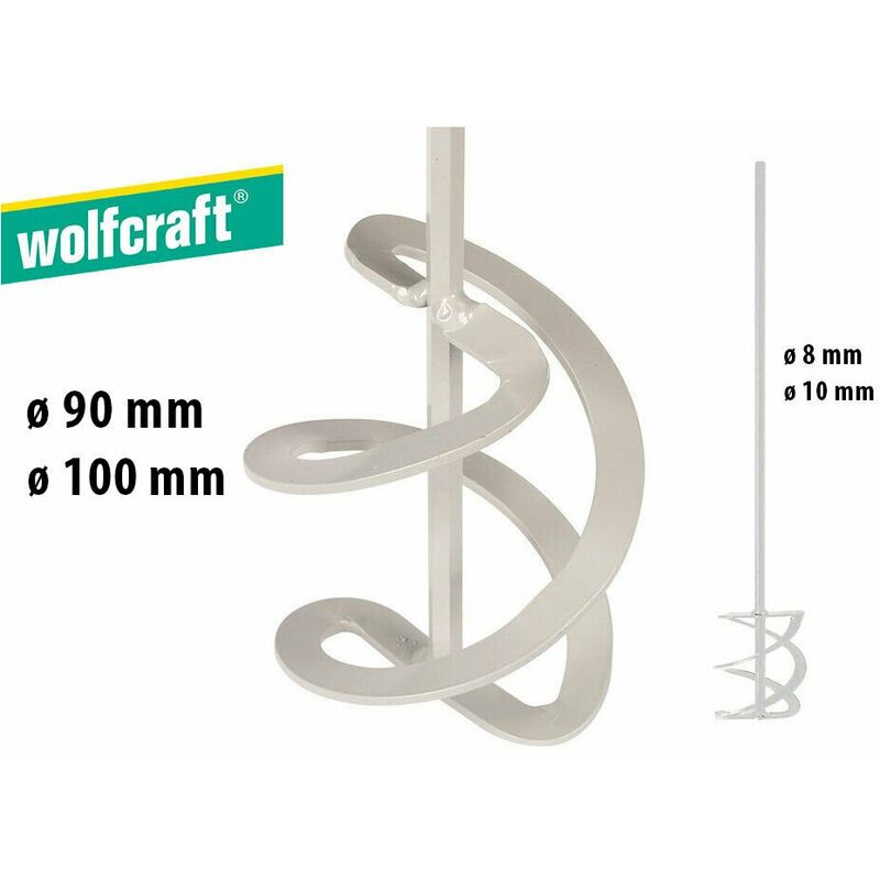 foto del prodotto frusta ricambio miscelatore elettrico per malte e colle wolfcraft diametro 100 mm