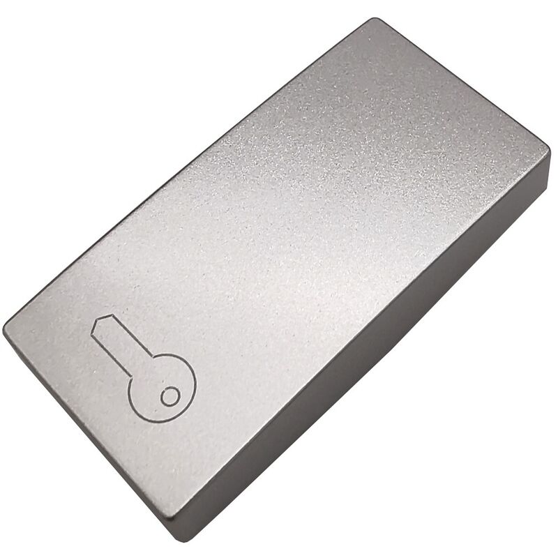 foto del prodotto frutti compatibili vimar plana interruttori prese pulsanti silver argento coperchio pulsante apriporta x 2pz
