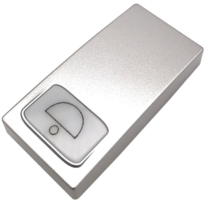 foto del prodotto frutti compatibili vimar plana interruttori prese pulsanti silver argento coperchio pulsante campanello x 2pz