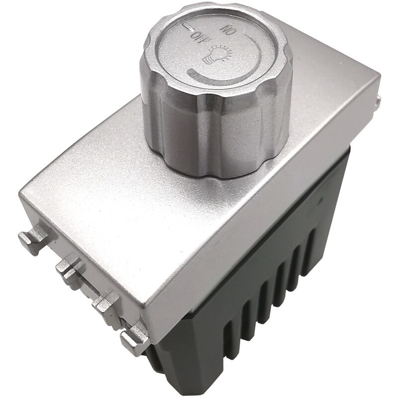 foto del prodotto frutti compatibili vimar plana interruttori prese pulsanti silver argento dimmer