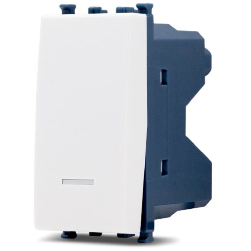 foto del prodotto frutti elettrici compatibili con supporti vimar ark bianco interruttore presa pulsante schuko deviatore interruttore retroilluminabile