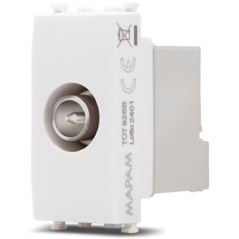foto del prodotto frutti elettrici compatibili con supporti vimar ark bianco interruttore presa pulsante schuko deviatore presa tv