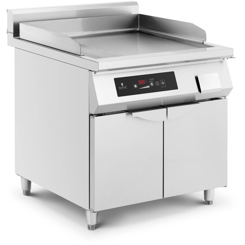 foto del prodotto fry top a induzione piastra grill 10000 w liscia timer 180 min 80 300 c