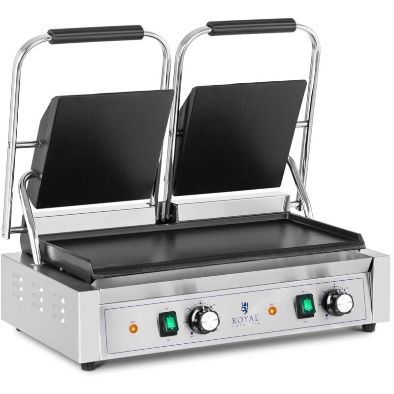 foto del prodotto fry top elettrico doppio grill elettrico griglia elettrica piatta 3.600 w