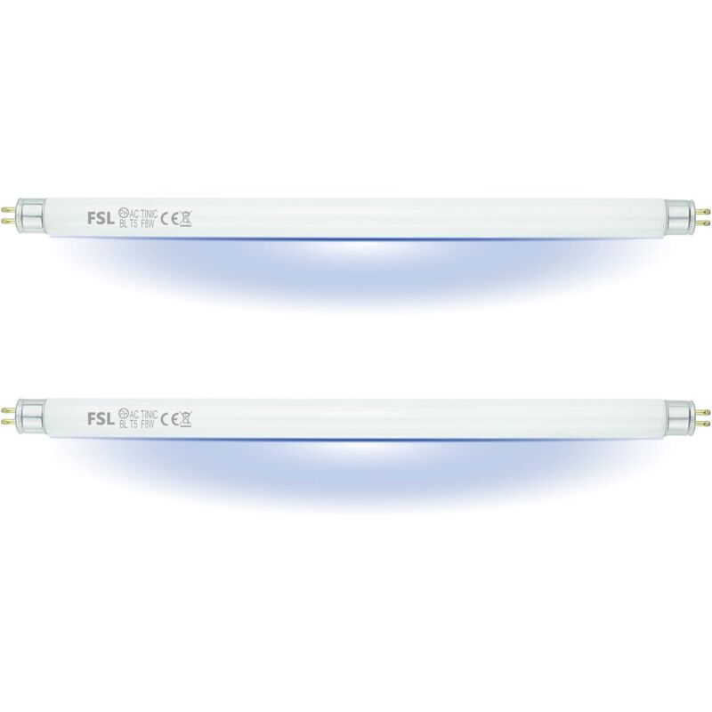 foto del prodotto fsl t5 f8w bl lampadina di ricambio per lampada antizanzare, tubo uv da 30 cm per antizanzare insetti 8w 16w confezione da 2 