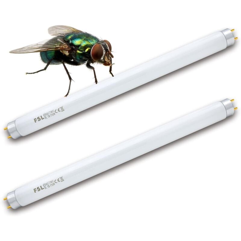 foto del prodotto fsl t8 f10w bl lampadina di ricambio per lampada antimosche, tubo uv da 34,5 cm per antizanzare insetti da 20 w 2 pezzi 