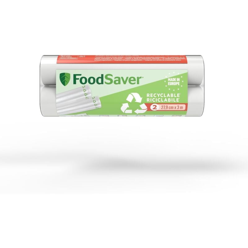 foto del prodotto fsre2802x 01, rotolo termosigillabile 100 riciclabile per macchina sottovuoto alimenti, lavabile, durevole, resistente alle forature strappi, senza
