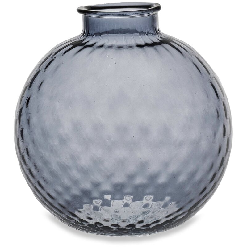 foto del prodotto ft feel the... - vaso artigianale sfera bevanda in vetro di murano grigio freddo 20 cm'