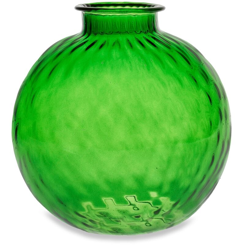 foto del prodotto ft feel the... - vaso artigianale sfera bevanda in vetro di murano verde smeraldo 20 cm'