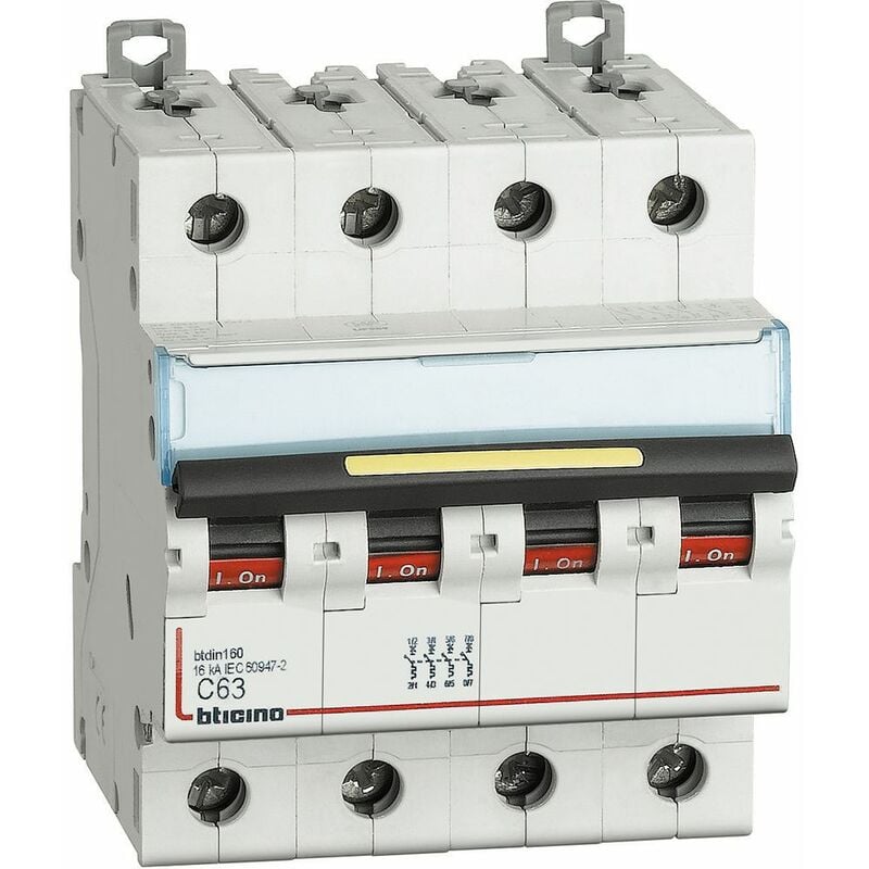 foto del prodotto ft84c63 interruttore magnetotermico modulare btdin160 4p 63a curva c bticino